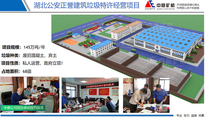 Hubei Gongan County Construction Waste Treatment Project